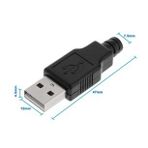 Kutulu Usb Type A Erkek Soket USB 2.0 4 Pin Plastik Kapak DIY Tip Elektronik Cihaz Usb