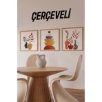 Kututr Ahşap Çerçeveli Mdf Kare Tablo Seti Mutfak Için Setler 2,Çerçeveli Kr4058 23 X
