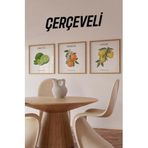Kututr Ahşap Çerçeveli Mdf Kare Tablo Seti Mutfak Için,Çerçeveli Kr4044 42 X
