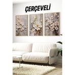 Kututr Ahşap Çerçeveli Mdf Tablo Seti Salon Ve Oturma Odası Için Çt3100,Çerçeve 3100 32 X 42