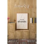 Kututr Ahşap Çerçeveli Mdf Tek Tablo İslami Kendi Setinizi Oluşturacağınız Liste,Çerçeveli 1035 42 X 62