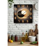 kutuTR Altın Işık Halkası Temalı Temperli Cam Kare Saat 33x33 cm Ebadında UV Baskı - KCS020
