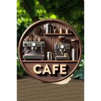 Kututr Cafe Temalı Uv Baskılı 3D Gürünümlü Mdf Duvar Süsü Dt062,Dt062 33 X
