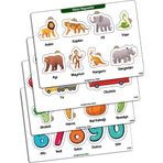 Kututr Çocuklar Için Eğitici Ve Öğretici Ahşap Renkli Yapboz 4'lü Set 104