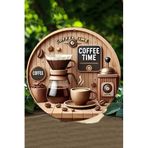 Kututr Coffee Time Temalı Uv Baskılı 3D Gürünümlü Mdf Duvar Süsü – Dt075,Dt075 20 X