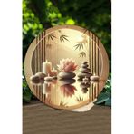Kututr Dekorasyonda Şıklığı Tamamlayın Uv Baskılı 3D Gürünümlü Mdf Duvar Süsü – 33X33 Cm & 20X20 Dt113,Ahşap Dt113 20 X