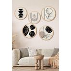 Kututr Dekorize Mdf 5 Parça Çerçeve Görünümlü Tablo Set 5013,5013 50 X 70