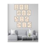 Kututr Dekorize Mdf Tablo Seti 12 Parça 3 Mm Bohem Salon Oturma Yatak Odası İçin Duvar Dekoru,Renkli 13 X 17