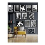 kutuTR Dekorize Mdf Tablo Seti 12 Parça 3mm - Siyah Beyaz Salon Oturma Yatak Odası Için Duvar Dekoru Model3_room7.
