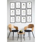 KutuTR Dekorize Mdf Tablo Seti 12 Parça - Salon Oturma Odası İçin Duvar Dekoru Çerçeve Görünümlü ONK 1002 30 x 40