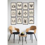 Kututr Dekorize Mdf Tablo Seti 12 Parça Salon Oturma Odası İçin Duvar Dekoru Çerçeve Görünümlü Onk 1037,Onk 1037 30 X 40