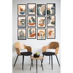 Kututr Dekorize Mdf Tablo Seti 12 Parça Salon Oturma Odası İçin Duvar Dekoru Çerçeve Görünümlü Onk Seri,Onk 1015 30 X 40