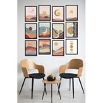 Kututr Dekorize Mdf Tablo Seti 12 Parça Salon Oturma Odası İçin Duvar Dekoru Çerçeve Görünümlü Onk Seri,Onk 1024 30 X 40