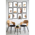 Kututr Dekorize Mdf Tablo Seti 12 Parça Salon Oturma Odası İçin Duvar Dekoru Çerçeve Görünümlü Onk Seri,Onk 1026 30 X 40