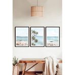 Kututr Dekorize Mdf Tablo Seti 3 Parça Mm Salon Ve Ofisler İçin Çerçeve Görünümlü Duvar Dekoru 3066,Çok Renkli 21 X 30