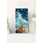 Kututr Deniz Kabuğu Ve Yıldız Temalı Temperli Cam Duvar Saati – 30X60 Cm Hd Uv Baskı– Cusd060,Cusd060 30 X 60