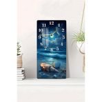 Kututr Deniz Ve Kabuk Temalı Temperli Cam Duvar Saati – 30X60 Cm Hd Uv Baskı– Cusd054,Cusd054 30 X 60