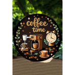 Kututr Eğlenceli “Coffee Time” Temalı Uv Baskılı 3D Gürünümlü Mdf Duvar Süsü – Dt080,Dt080 33 X