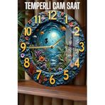 kutuTR Evinize denizin büyüsünü taşıyın! 3D Görünümlü Temperli Cam Saat – 33 cm CSDW246