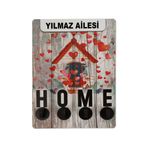 Kututr Home Yazılı Kişiselleştirilebilir Ev İçin Anahtarlık Uv Baskı Aile İsmi Yazılabilir At003,At003 25 X 18