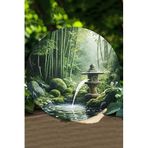 Kututr Japon Bahçesi Ve Bambu Temalı Uv Baskı 3D Görünümlü Mdf Duvar Süsü – 33X33 Cm & 20X20 Dt214,Ahşap Dt214 20 X