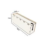 kutuTR Kablo Kutusu 40x12x14 Cm Kablo Priz Düzenleyici Organizer Beyaz Demonte