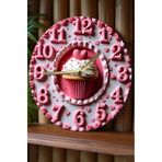 kutuTR Kalpli Cupcake Temalı MDF Duvar Saati – 33 cm, 3D Görünümlü, Sessiz Mekanizmalı, 2D HD Baskı sdw238