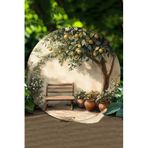 kutuTR Limon Ağacı Bahçe Temalı UV Baskı 3D MDF Duvar Süsü, DT216