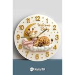 Kututr Mdf 33 Cm Sessiz Mekanizmalı Duvar Saati – 2D Hd Baskı 3D Görünümlü Tasarım,Sdw253 X