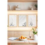 Kututr Modern Çerçeve Görünümlü Tasarım Minimal 3'Lü Tablo Seti Crvs1206,Çerçevesiz Crvs1206 30 X 40