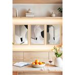 Kututr Modern Soyut Minimalist Tablo Seti – 3’Lü Çerçeve Görünümlü Duvar Dekoru Crvs1144,Çerçevesiz Crvs1144 30 X 40