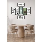 Kututr Modern Style Mutfak Model Dekorize Mdf 7 Parça Çerçeve Görünümlü Tablo Set 10205,Karışık 30 X 40