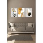 Kututr Notpa 3' Lü Tablo Set Altın Çiçekler,Renkli 13 X 17