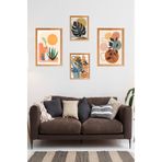 kutuTR NOTPA 4 Parça Ahşap Çerçeve Görünümlü Sanatsal Tablo Seti 2 Adet 21X30 2 Adet 13X17, 8692016027106
