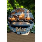 Kututr Relax Temalı Uv Baskılı 3D Gürünümlü Mdf Duvar Süsü – 33X33 Cm & 20X20 Dt120,Ahşap Dt120 20 X