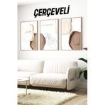 Kututr Sabır Ve Dua Temalı 3'Lü Çerçeveli Tablo Seti Crv1080,Çerçeveli Crv1080 32 X 42
