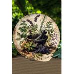 Kututr Şifalı Otlar Ve Havan Temalı Uv Baskı 3D Görünümlü Mdf Duvar Süsü – 33X33 Cm & 20X20 Dt215,Ahşap Dt215 33 X