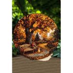 Kututr Sonbahar Manzaralı Uv Baskı 3D Gürünümlü Mdf Duvar Süsü – 33X33 Cm & 20X20 Dt175,Ahşap Dt175 33 X