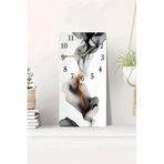 Kututr Soyut Desenli Temperli Cam Duvar Saati – 30X60 Cm | Modern Hd Uv Baskı Tasarım!– Cusd073,Cusd073 30 X 60