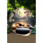 Kututr Zen & Spa Huzur Temalı Uv Baskı 3D Gürünümlü Mdf Duvar Süsü – 33X33 Cm 20X20 Dt153,Ahşap Dt153 33 X