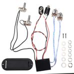 Kuuddker 2 Bantlı Aktif Bas Gitar EQ Ekolayzer Preamp Devre Pikap Siyah