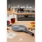 Kuvars Ocak Üstü Döküm Waffle Tavası 20 Cm