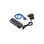 Kuvars Usb 3.0 Çoklayıcı Çoğaltıcı Hub 4 Port Adaptörlü On/Off Anahtarlı