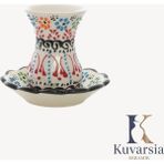 Kuvarsia Anadolu Koleksiyonu Çay Bardağı - Beyaz Çok Renkli - 1 Adet - 100 ml