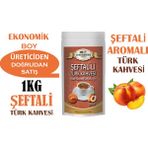 Kuybet Kahvecilik 1 kg Şeftali Aromalı Türk Kahvesi Ekonomik Boy