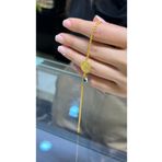 kuyumcu nurettin 4 gr (Gram) Burgu Halat Çeyrek Reşat Künye Bileklik 1.5 mm 22 Ayar Altın