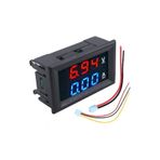 KUZA Dual Voltmetre Ampermetre Volt Akım Ölçer Dc 0-100v 10a Kırmızı-Mavi, Voltmetre, Ampermetre