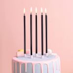 Kuzey 12 Adet Siyah Pasta Mumu Siyah Doğum Günü Mumu Siyah Uzun Mum Siyah Ince Mum Siyah Mum Church Black Candles