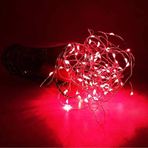 Kuzey 4 Metre Kırmızı Pilli Led Işık Kırmızı Led Işık Kırmızı Yılbaşı Ağacı Işığı Noel Işığı Parlak Modlu