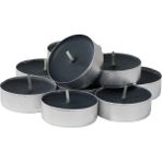 Kuzey 50 Adet Black Tea Light Candle Siyah Tea Light Mum 1.kalite Siyah Mum Yılbaşı Mumları Romantik Dekor Siyah Mum